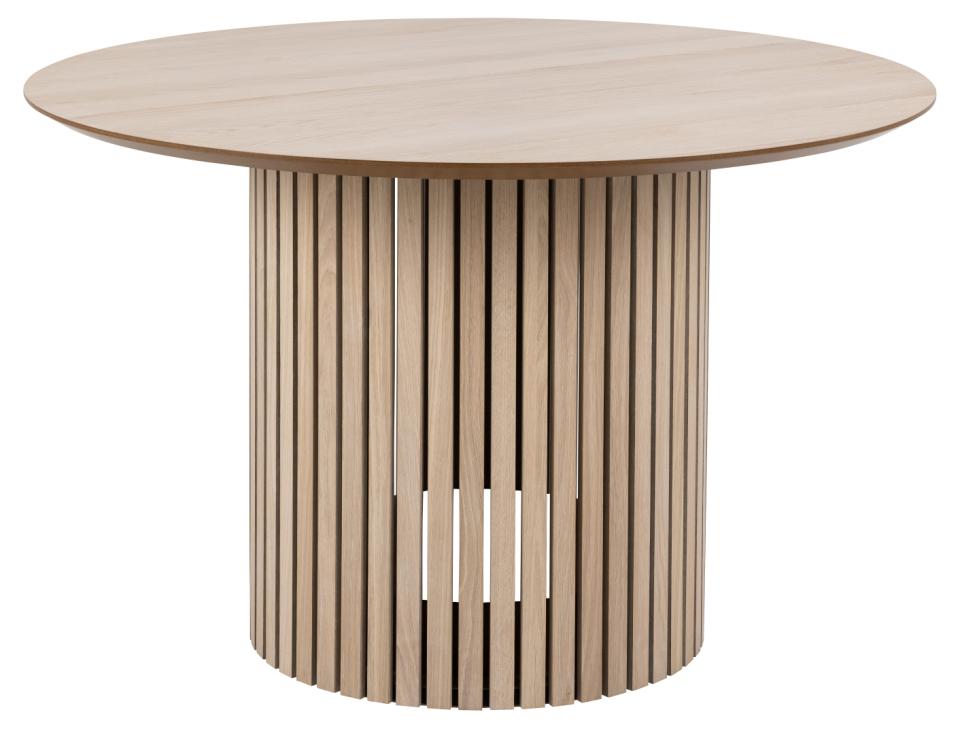 Hvid Linley Rund Pigmenteret Egefinr Ø120 Act Nordic Spisebord - 5713941303462