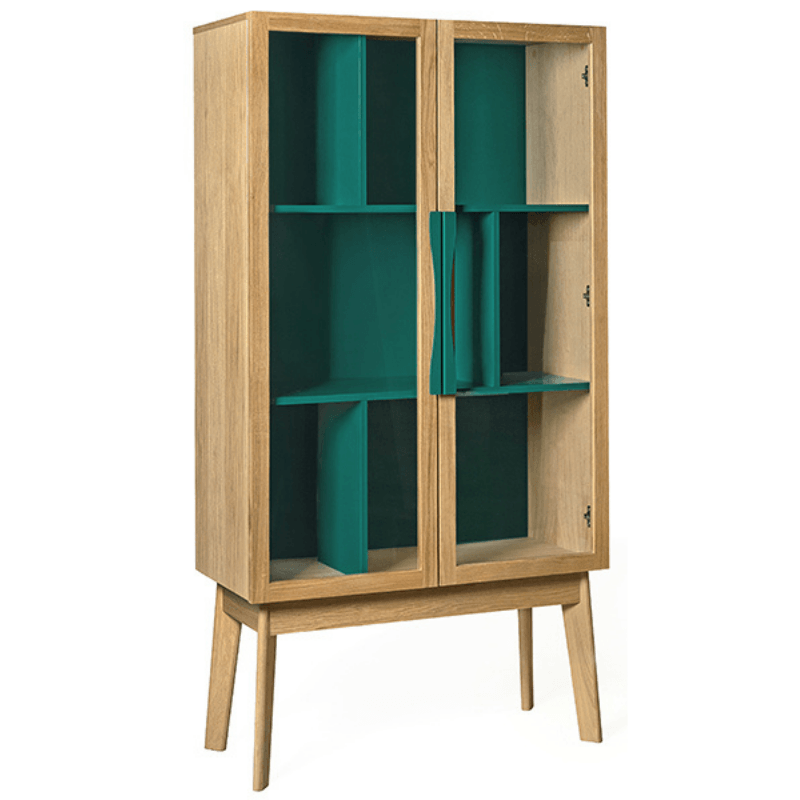 Grøn Avon 88x40x165 Flere Varianter Blå Woodman Vitrineskab - 4744448011674