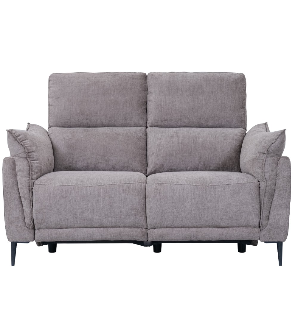 Sort Barcelona Pers Recliner Indbygget Fodskammel Usb Stik Beige Stof Metal Furnhouse Sofa - 5714365012503