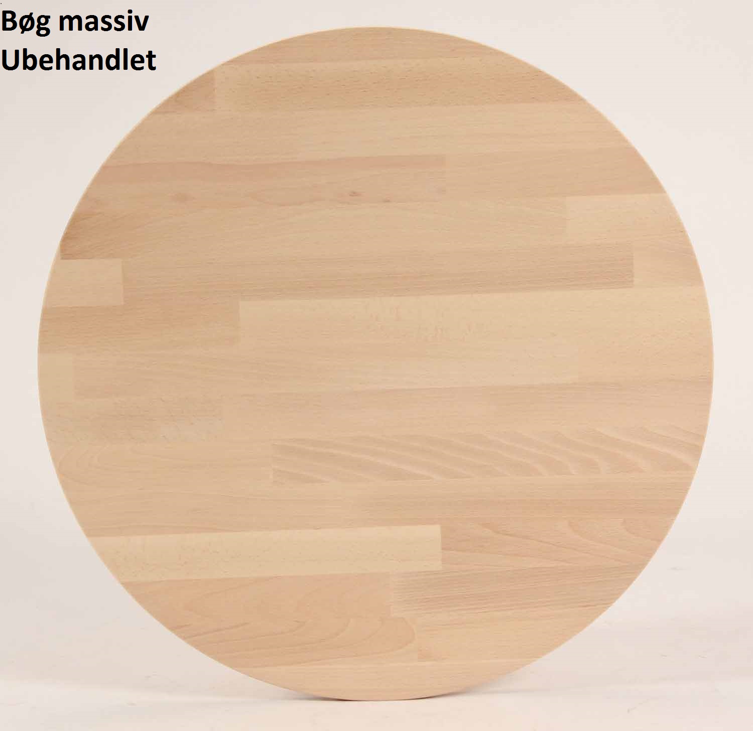 Lumber Rundt 100 Med Tillægsplader Massiv Bøg Ubehandlet Spisebord