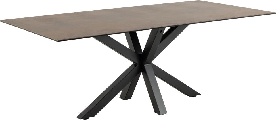 Sort Heaven Rektangulær Rustbrun Keramik Stål 200x100 Act Nordic Spisebord - 5713941269980