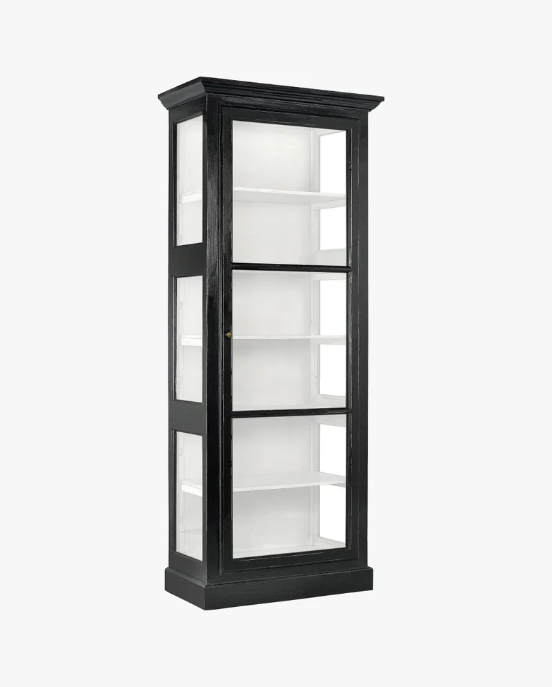 Hvid Classic Sort 212 Nordal Vitrineskab - 5708309128511