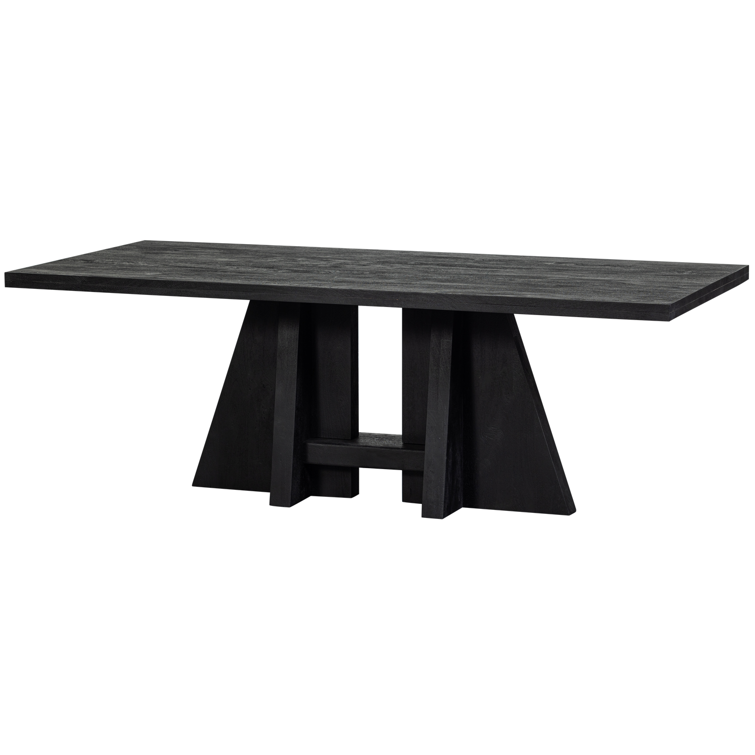 Sort Kean Midterben Rektangulær Mangotræ 220x100 Woood Spisebord - 8714713199273