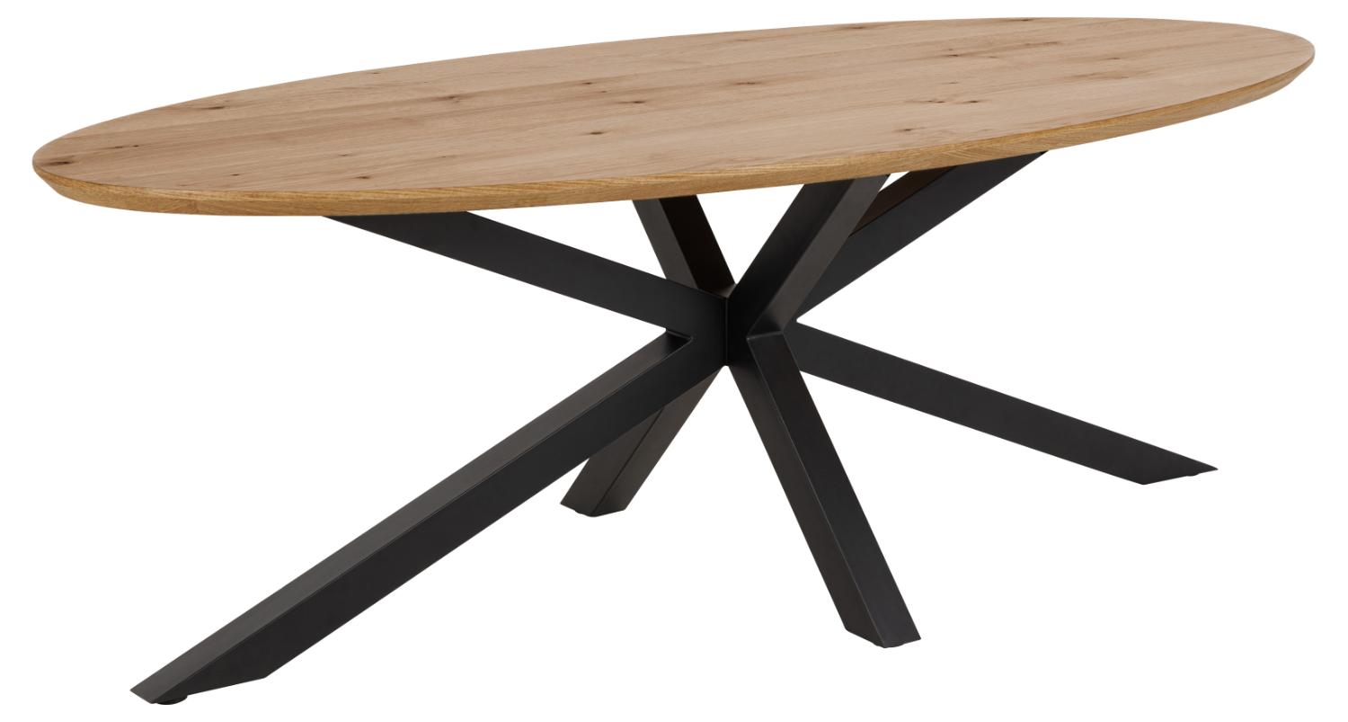 Sort Heaven Oval Natur Vild Fin Stål 220x100 Act Nordic Spisebord - 5713941271099