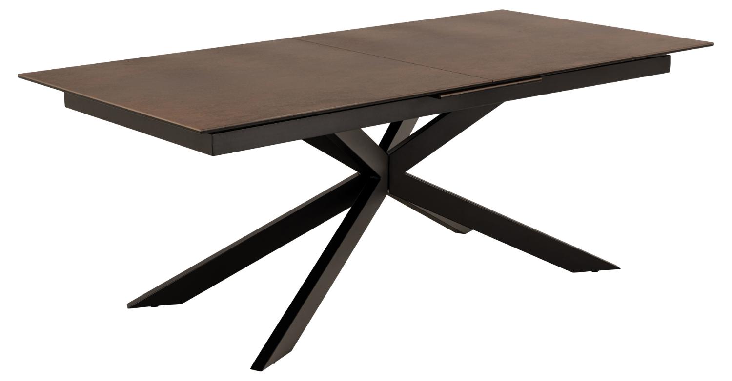 Sort Irwine Tillægsplade Rustbrun Keramikglas Stål 200 240x100 Act Nordic Spisebord - 5713941275226