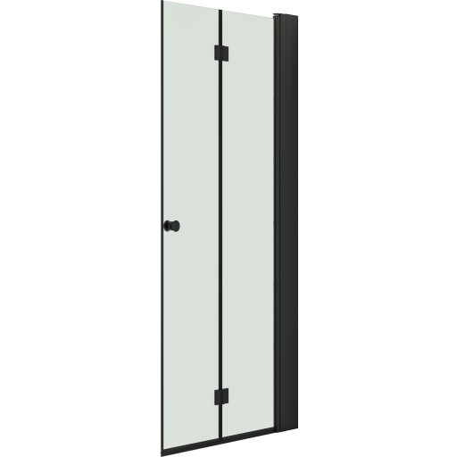 Sort Match Brusedør Model Tower Klart Glas Profil Dansani Reol