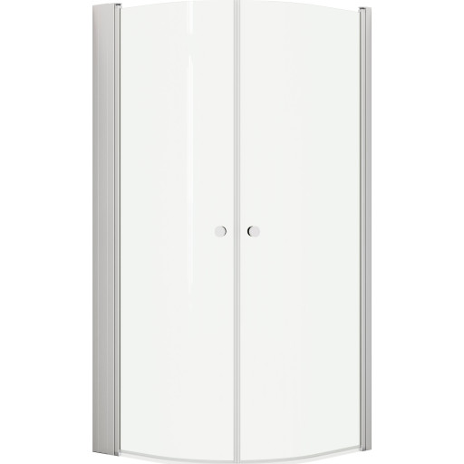Match Buet Brusehjørne Model Tower 99x99 Klart Glas Satin Dansani Reol