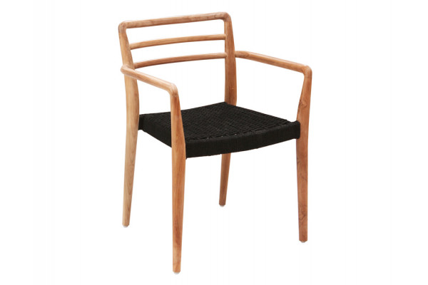 Sort Dasa Teak Sæde Classic Teak Spisestol