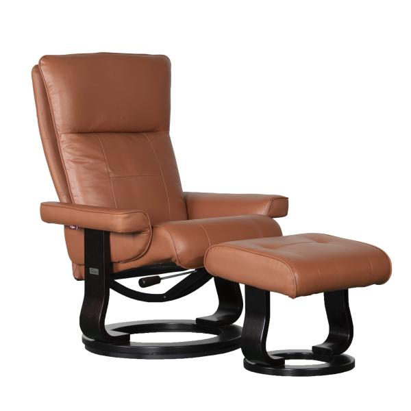 Homeville Denver Læder Cognac 82x80x108cm Lænestol
