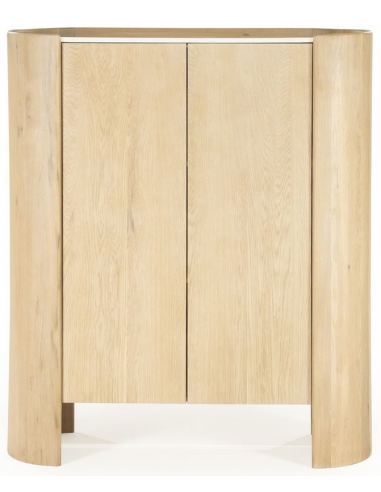 Hvid Don Egetræ Marmor H140 Marmor Vitrineskab