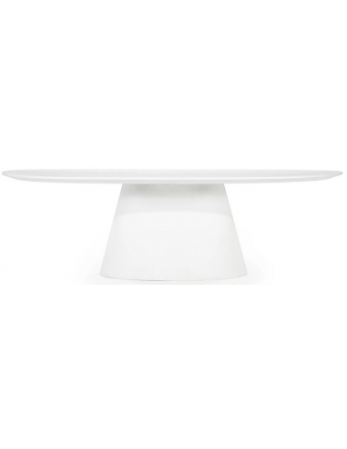 Hvid Elin Ovalt Glasfiber Magnesium 250 110 Mat Spisebord