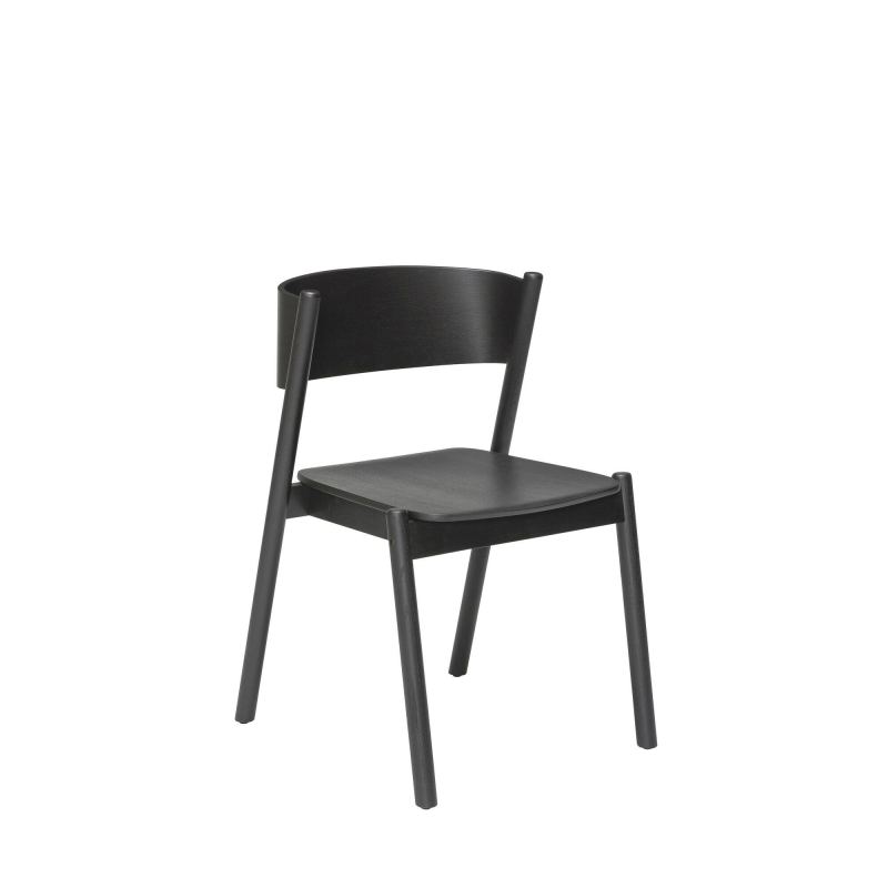 Sort Oblique Spisestol - 5712772128367