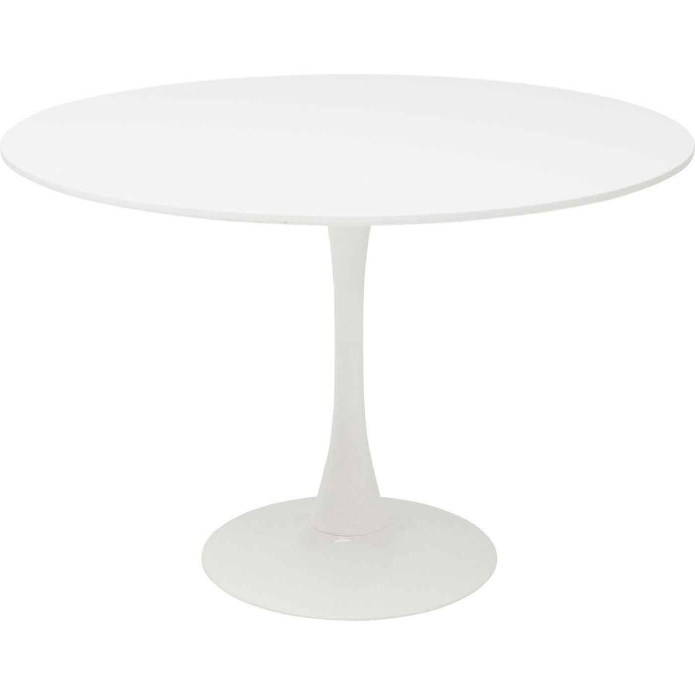 Hvid Schickeria Rund Mdf Stål Ø110 Kare Design Spisebord - 4025621870531