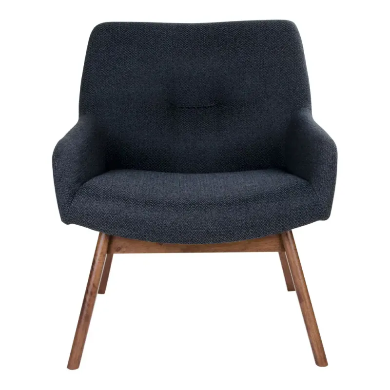 Mørkegrå Med Ben Valnød 1101061 Homeshop Lænestol - 5713917008698