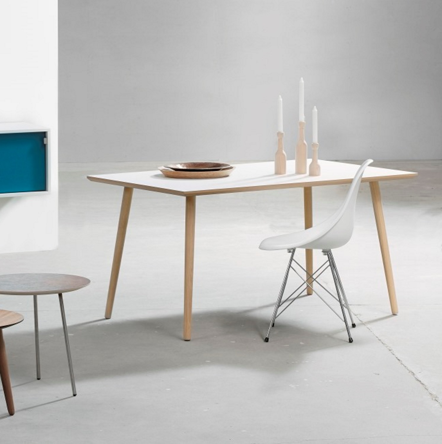 Hvid 110 Laminat Med Egeben 150 Spisebord