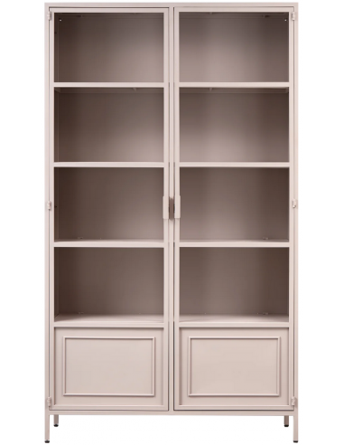 Pink Ronja Metal Glas H189 B110 D43 Industrielt Soft Woood Vitrineskab