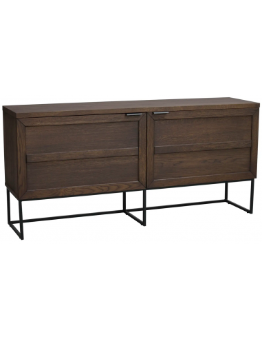 Rowico Everett Metal Egetræ Egetræsfinr H75 B160 Sort Brun Rowico Home Skænk