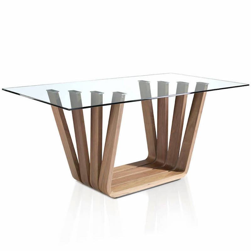 Valnød Glas 180x95x75 Andre Mærker Spisebord