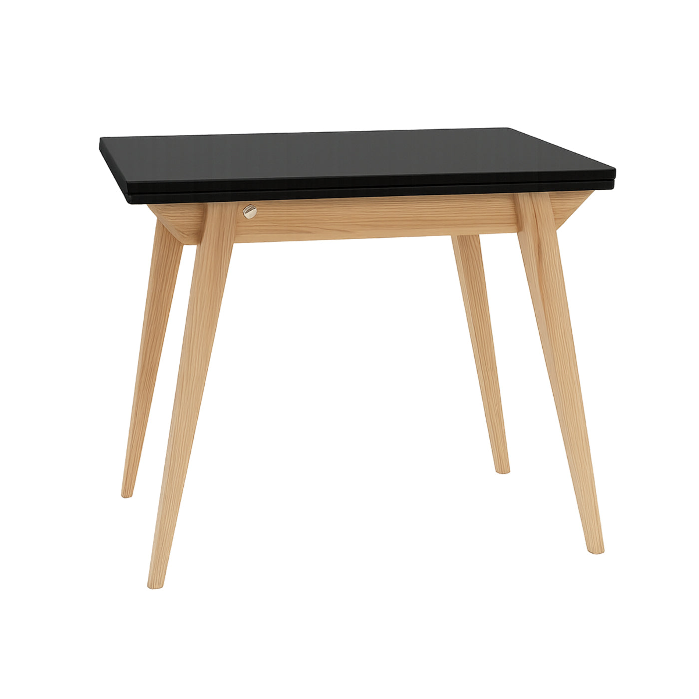 Sort Med Udtræk 90x65cm Mat Bordplade Med Smukke Ben Asketræ Ragaba Spisebord