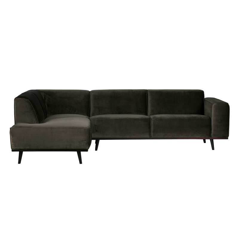 Grøn Venstrevendt Statement Hjørne Velour Bepurehome Sofa - 8714713071272