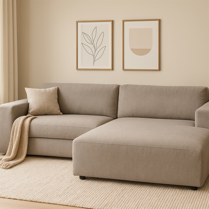 Willard Personers Chaiselong Beige Stof Rowico Sofa