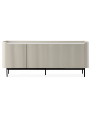 Willa Med Skabe Metal Mdf H80 B200 D40 Sort Creme Skænk